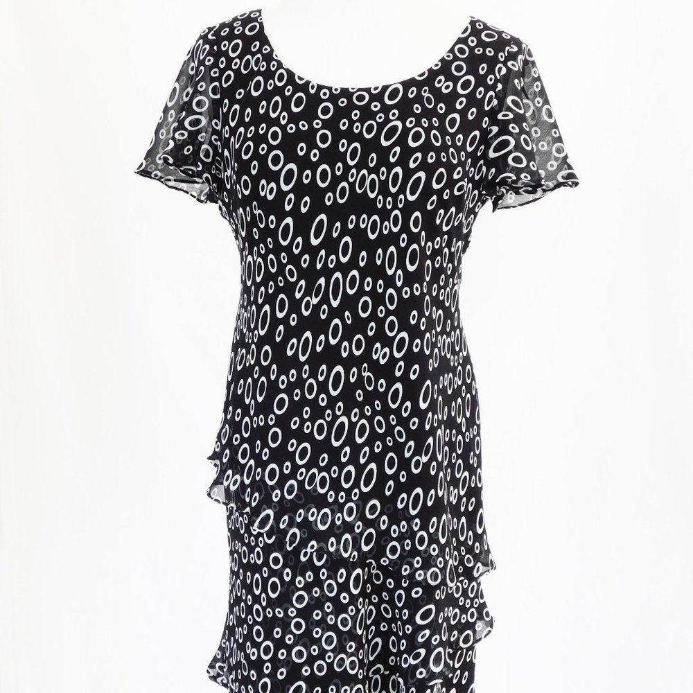 Sheri Martin black chiffon dress size 6P